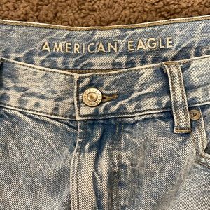 American Eagle acid washed mom jeans size 12
